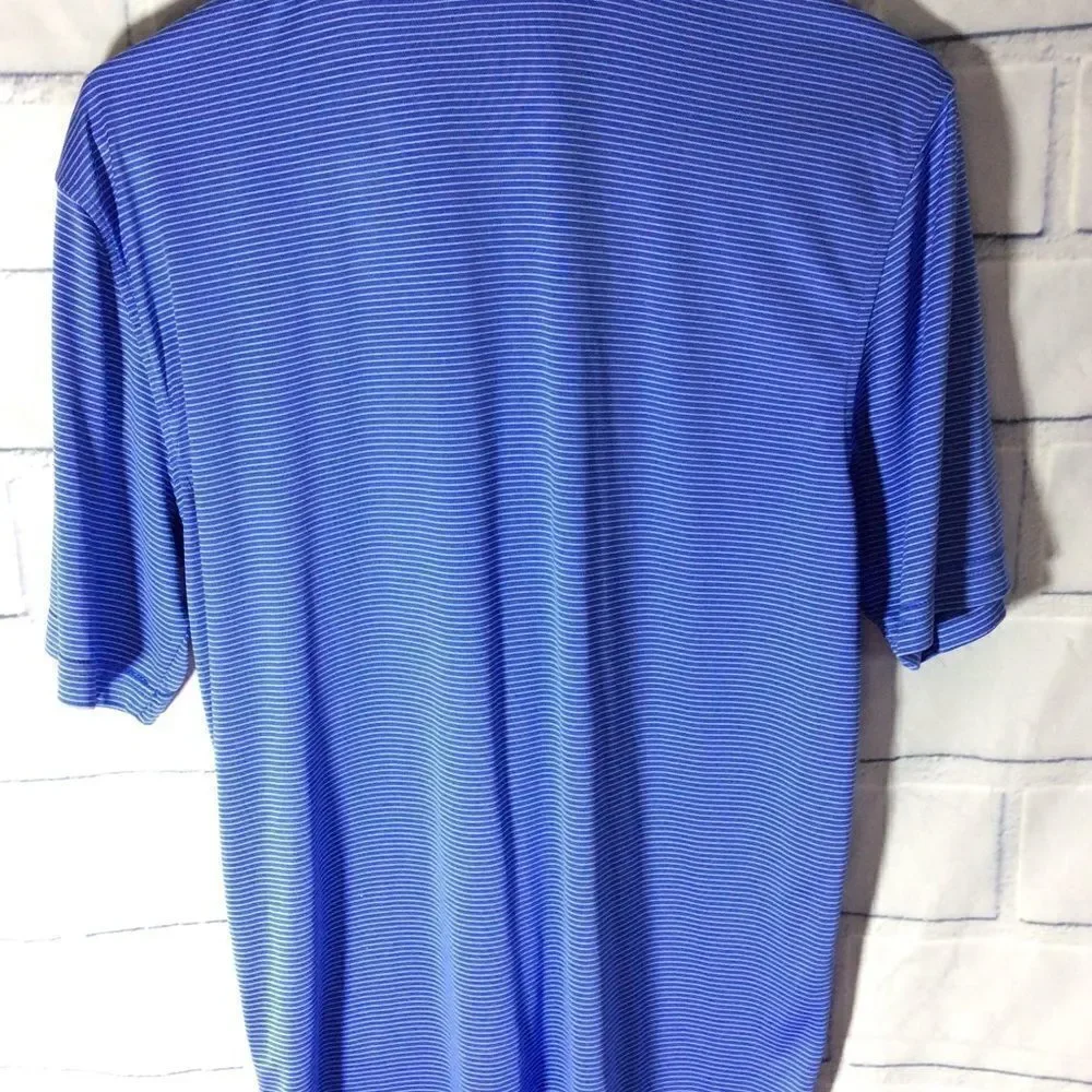 Slazenger Golf Polo Golf Shirt Blue stripe Size M - Picture 4 of 5